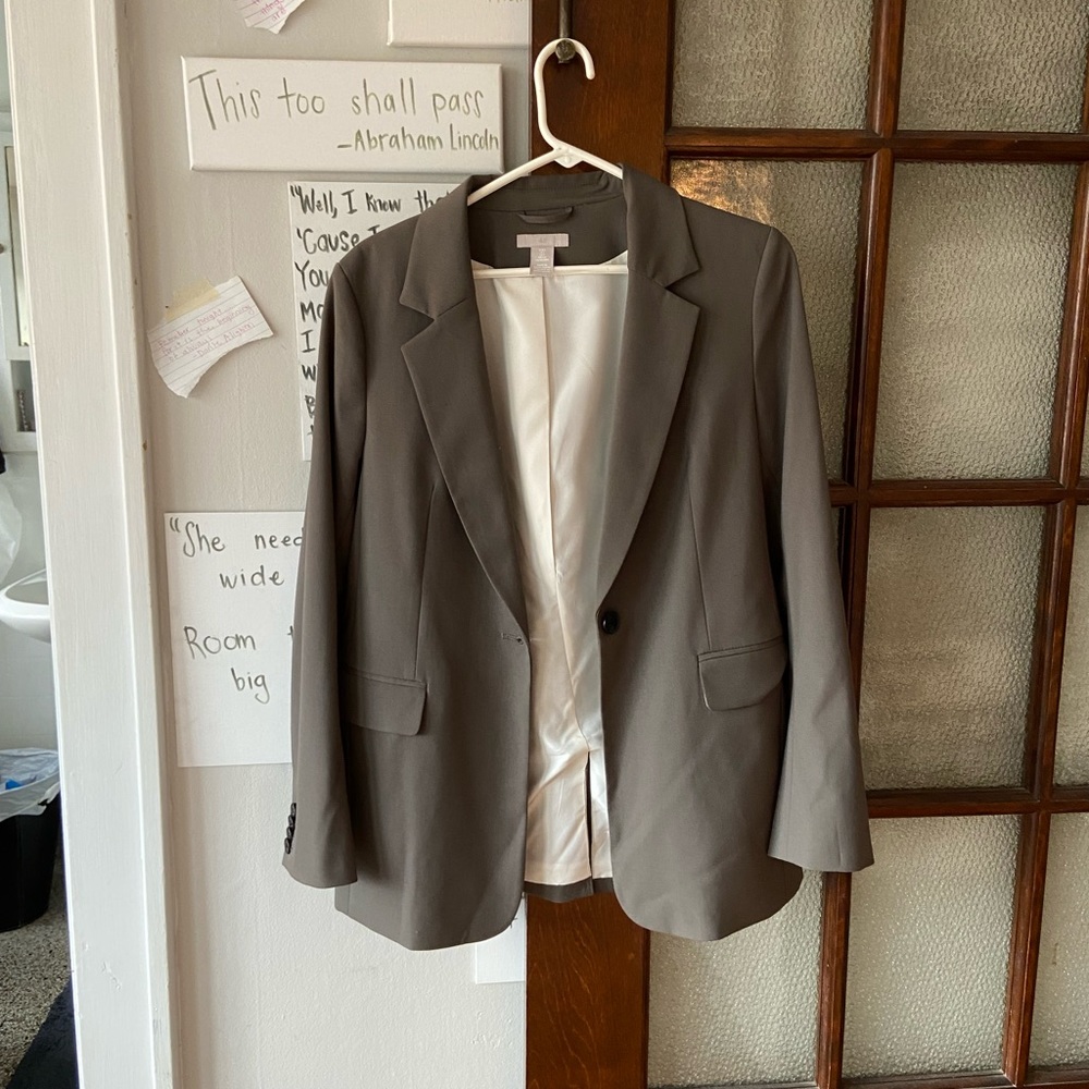 Size small, oversized, grey H&M blazer